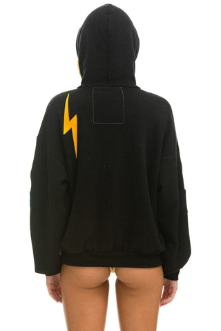 VINTAGE PATCH RELAXED PULLOVER HOODIE- BLACK Hoodie Aviator Nation