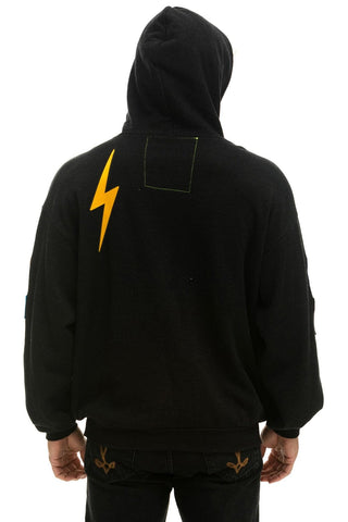 VINTAGE PATCH RELAXED PULLOVER HOODIE- BLACK Hoodie Aviator Nation