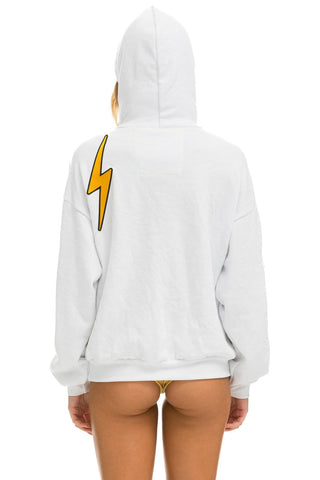 VINTAGE PATCH RELAXED PULLOVER HOODIE- WHITE Hoodie Aviator Nation