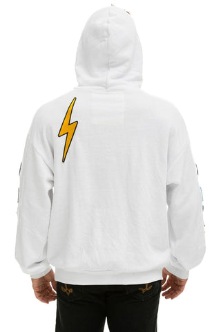 VINTAGE PATCH RELAXED PULLOVER HOODIE- WHITE Hoodie Aviator Nation