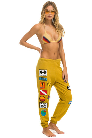 VINTAGE PATCH SWEATPANTS - KHAKI Women's Sweatpants Aviator Nation