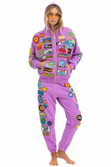 VINTAGE PATCH SWEATPANTS - NEON PURPLE Women's Sweatpants Aviator Nation