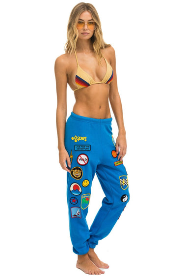 VINTAGE PATCH SWEATPANTS - OCEAN Women's Sweatpants Aviator Nation