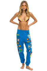 VINTAGE PATCH SWEATPANTS - OCEAN Women's Sweatpants Aviator Nation