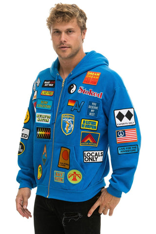 VINTAGE PATCH ZIP HOODIE RELAXED - OCEAN Hoodie Aviator Nation