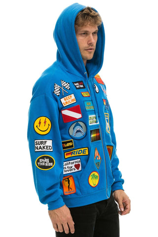 VINTAGE PATCH ZIP HOODIE RELAXED - OCEAN Hoodie Aviator Nation