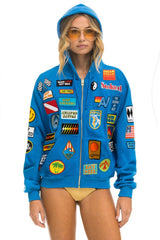 VINTAGE PATCH ZIP HOODIE RELAXED - OCEAN Hoodie Aviator Nation