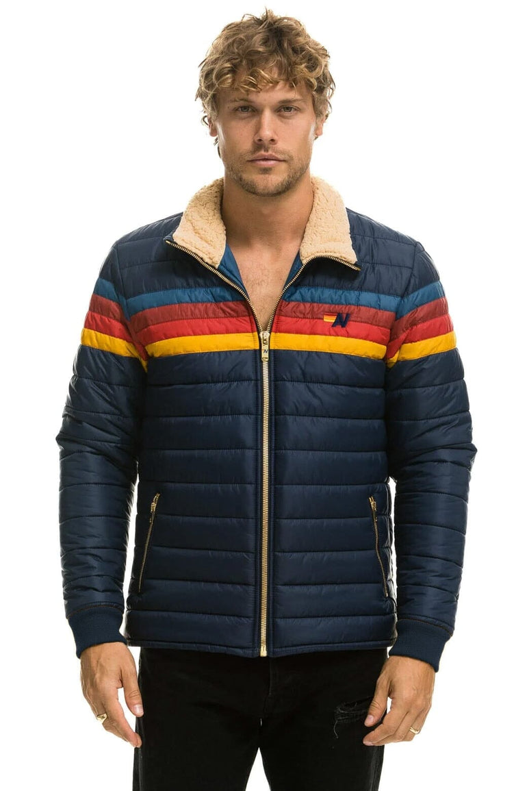 4 STRIPE JACKET - NAVY Men's Outerwear Aviator Nation