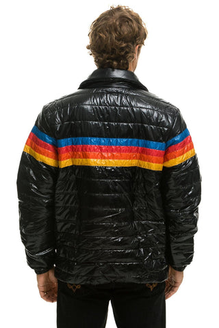4 STRIPE TRAVELER JACKET - GLOSSY BLACK Men's Outerwear Aviator Nation