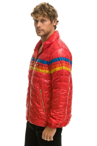 4 STRIPE TRAVELER JACKET - GLOSSY CHERRY Men's Outerwear Aviator Nation