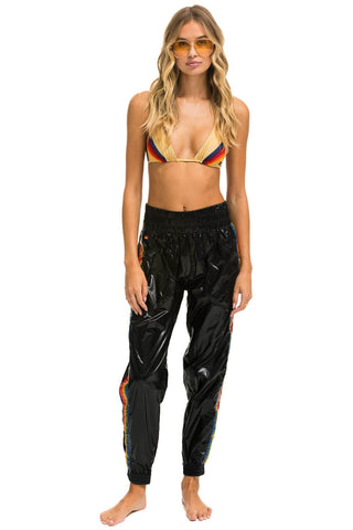 5 STRIPE HI RISE WIND PANT - BLACK Women's Sweatpants Aviator Nation