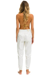 5 STRIPE HI RISE WIND PANT - VINTAGE WHITE Women's Sweatpants Aviator Nation