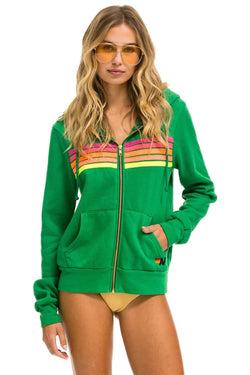 5 STRIPE HOODIE - KELLY GREEN // NEON PINK // YELLOW SALE Aviator Nation