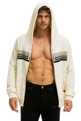5 STRIPE HOODIE - VINTAGE WHITE // GREY Hoodie Aviator Nation