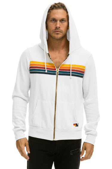 5 STRIPE HOODIE - WHITE Hoodie Aviator Nation