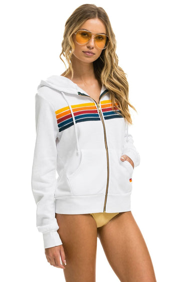 5 STRIPE HOODIE - WHITE Hoodie Aviator Nation