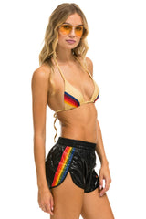 5 STRIPE NYLON JOGGER SHORT - BLACK Women's Jogger Shorts Aviator Nation