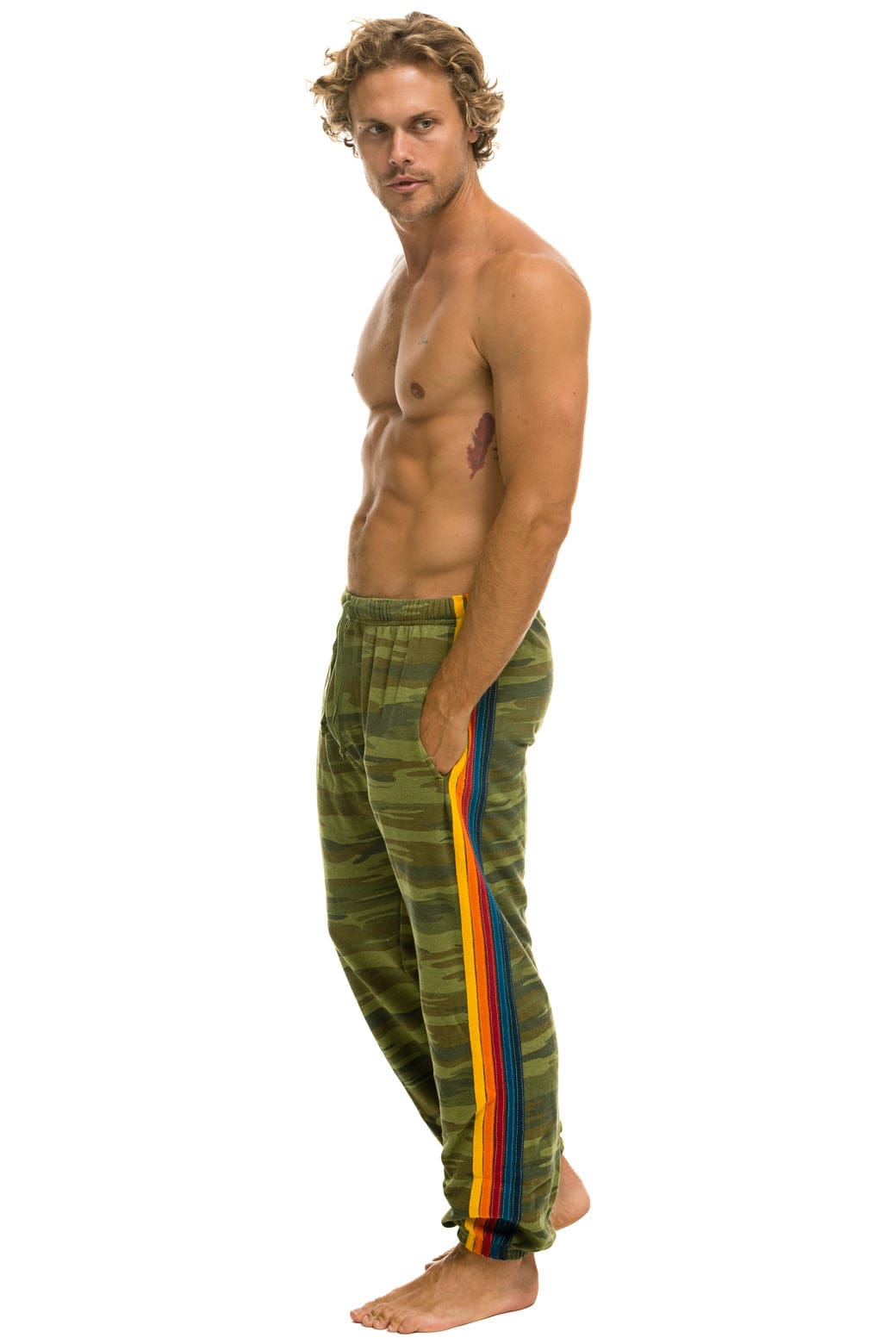 5 STRIPE SWEATPANTS - CAMO Mens Sweatpants Aviator Nation
