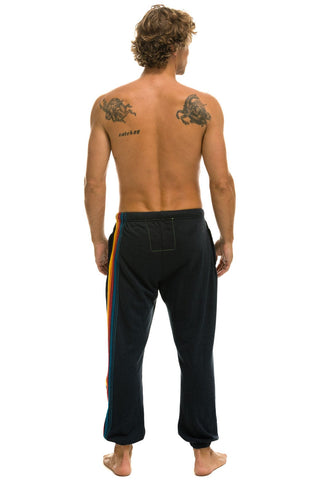 5 STRIPE SWEATPANTS - CHARCOAL Mens Sweatpants Aviator Nation