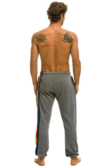 5 STRIPE SWEATPANTS - HEATHER GREY Mens Sweatpants Aviator Nation