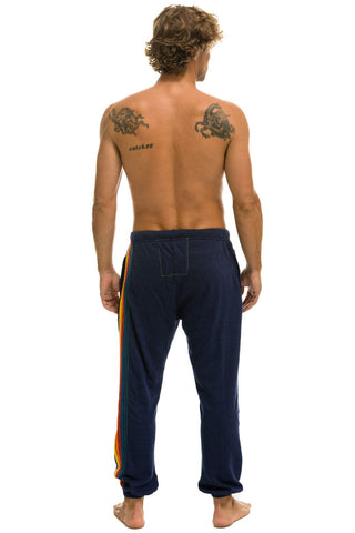 5 STRIPE SWEATPANTS - NAVY Mens Sweatpants Aviator Nation
