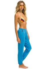 5 STRIPE SWEATPANTS - OCEAN // NEON PINK // YELLOW Women's Sweatpants Aviator Nation