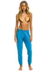 5 STRIPE SWEATPANTS - OCEAN // NEON PINK // YELLOW Women's Sweatpants Aviator Nation