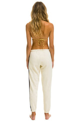 5 STRIPE SWEATPANTS - VINTAGE WHITE // GREY Women's Sweatpants Aviator Nation