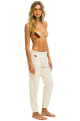 5 STRIPE SWEATPANTS - VINTAGE WHITE // GREY Women's Sweatpants Aviator Nation