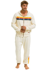 5 STRIPE SWEATPANTS - VINTAGE WHITE Men's Sweatpants Aviator Nation