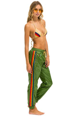 5 STRIPE WIND PANT - GARDEN GREEN Women's Sweatpants Aviator Nation