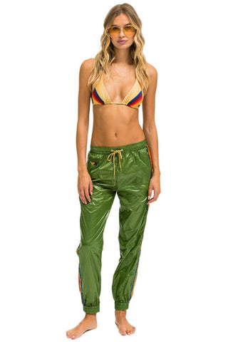 5 STRIPE WIND PANT - GARDEN GREEN Women's Sweatpants Aviator Nation