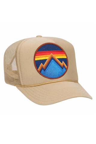 ALL SEASONS CIRCLE TRUCKER HAT HATS Aviator Nation KHAHKI
