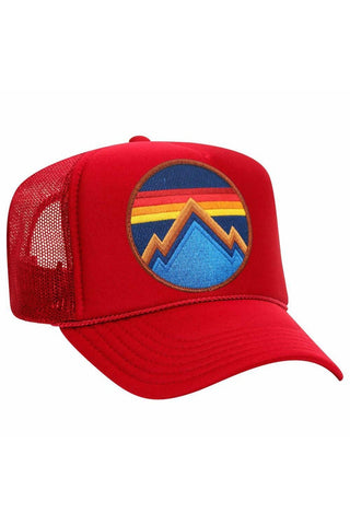 ALL SEASONS CIRCLE TRUCKER HAT HATS Aviator Nation RED