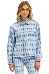 AVIATOR BOLT OVERSIZED CUTOFF DENIM JACKET - SUPER LIGHT Denim Jacket Aviator Nation