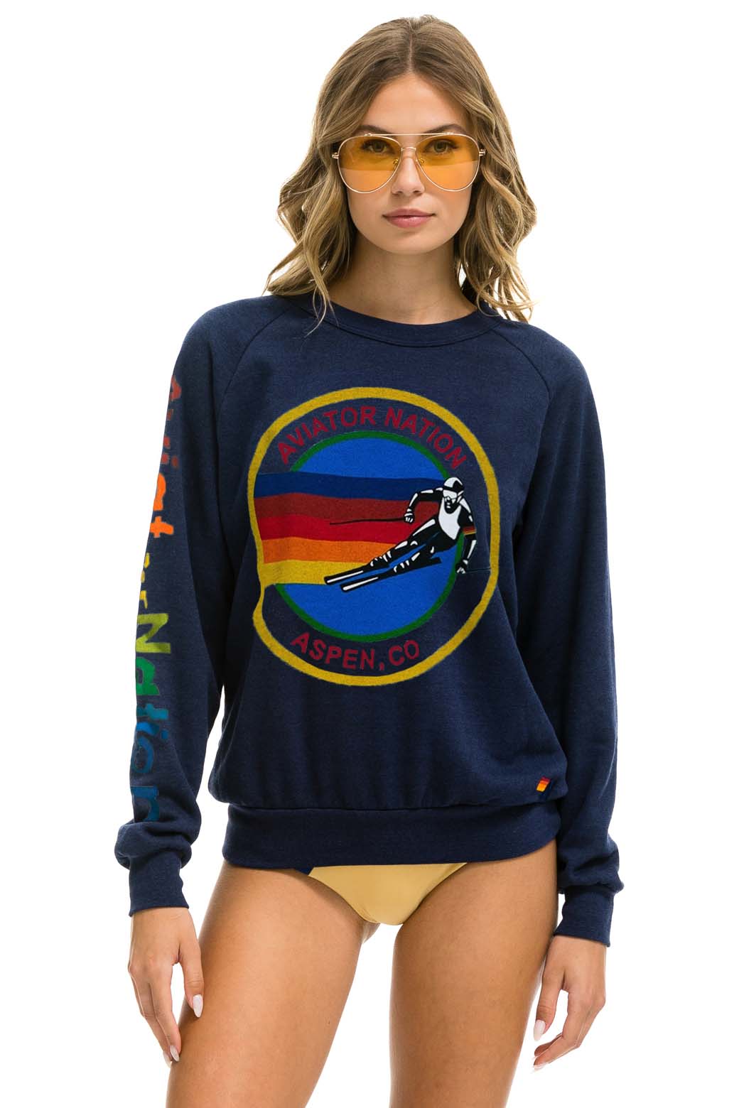 AVIATOR NATION ASPEN SWEATSHIRT - NAVY Sweatshirt Aviator Nation