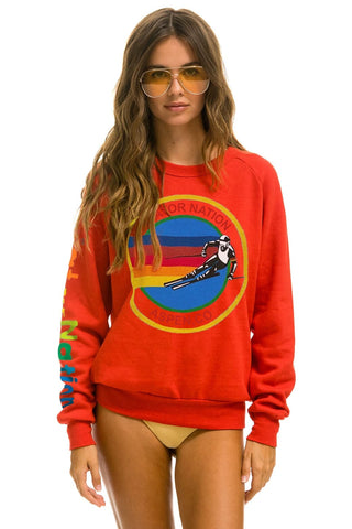 AVIATOR NATION ASPEN SWEATSHIRT - RED Sweatshirt Aviator Nation