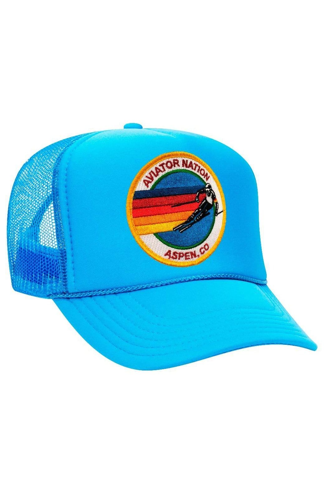 AVIATOR NATION ASPEN TRUCKER HAT HATS Aviator Nation OS NEON BLUE