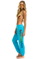 AVIATOR NATION AUSTIN SWEATPANTS - NEON BLUE Women's Sweatpants Aviator Nation