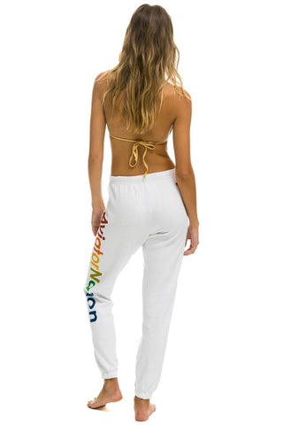 WOMEN'S AVIATOR NATION SWEATPANTS - WHITE Womens Sweatpants Aviator Nation
