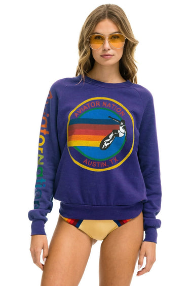 AVIATOR NATION AUSTIN SWEATSHIRT - PURPLE Sweatshirt Aviator Nation