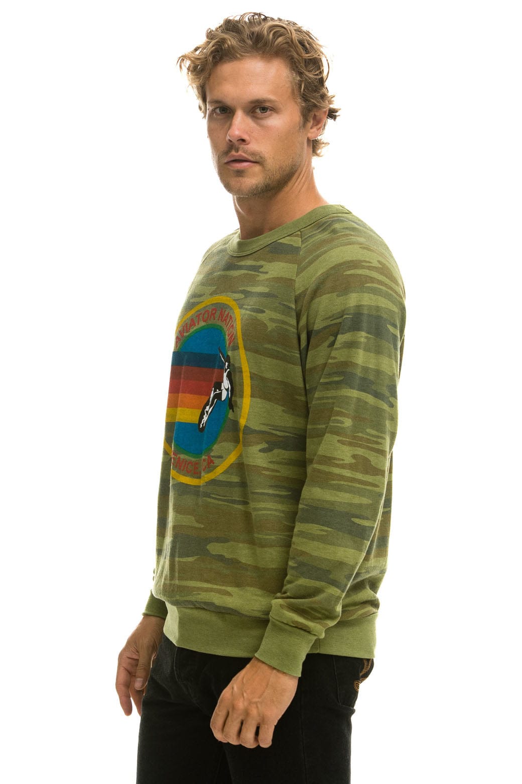 AVIATOR NATION CREW SWEATSHIRT - CAMO Sweatshirt Aviator Nation