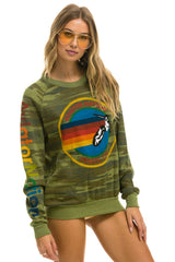 AVIATOR NATION CREW SWEATSHIRT - CAMO Sweatshirt Aviator Nation