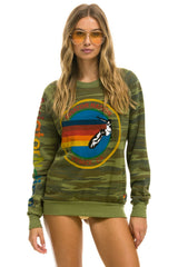 AVIATOR NATION CREW SWEATSHIRT - CAMO Sweatshirt Aviator Nation