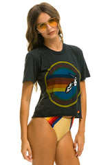 AVIATOR NATION HAIGHT ASHBURY BOYFRIEND TEE - CHARCOAL SALE Aviator Nation