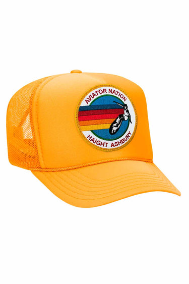 AVIATOR NATION HAIGHT ASHBURY TRUCKER HAT HATS Aviator Nation OS GOLD