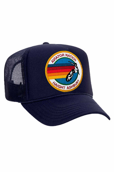 AVIATOR NATION HAIGHT ASHBURY TRUCKER HAT HATS Aviator Nation OS NAVY