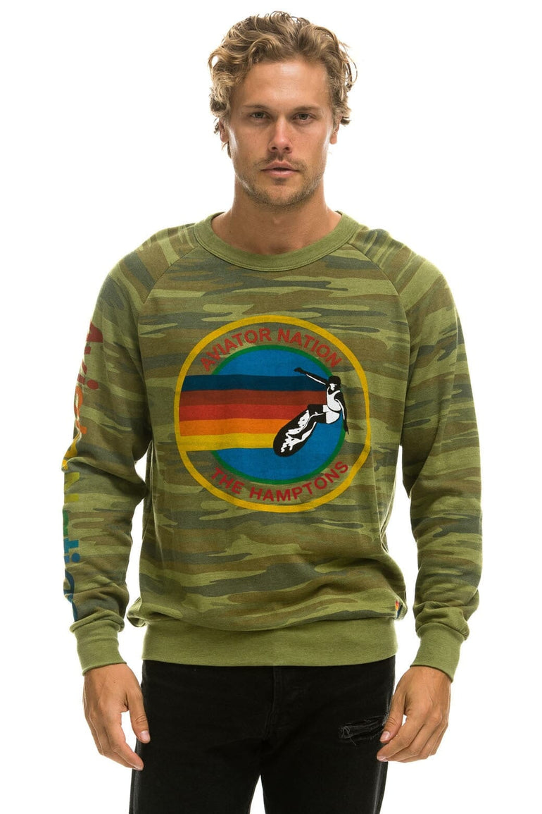 AVIATOR NATION HAMPTONS CREW SWEATSHIRT - CAMO Sweatshirt Aviator Nation