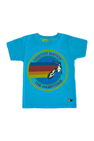 AVIATOR NATION HAMPTONS KIDS TEE - NEON BLUE Kid's Tee Aviator Nation