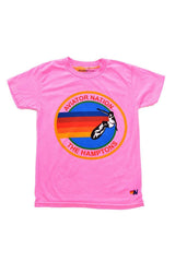 AVIATOR NATION HAMPTONS KIDS TEE - NEON PINK Kid's Tee Aviator Nation
